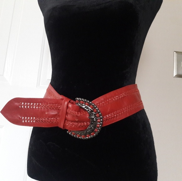 Stylish/Red/ Leather/ Sash Belt - Picture 8 of 8